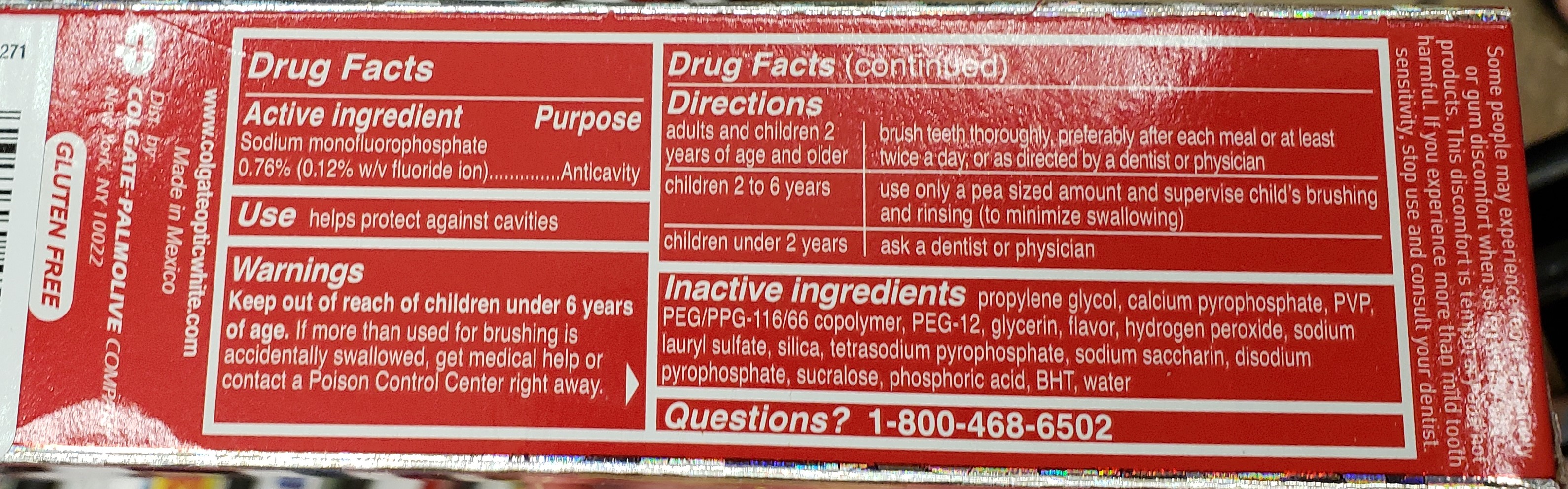 Colgate Total Toothpaste Ingredients